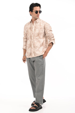 Rust Brown Oversized Cotton Shirt - model_poseposition_of_shirtporduct_type