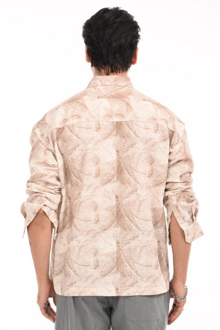 Rust Brown Oversized Cotton Shirt - model_poseposition_of_shirtporduct_type