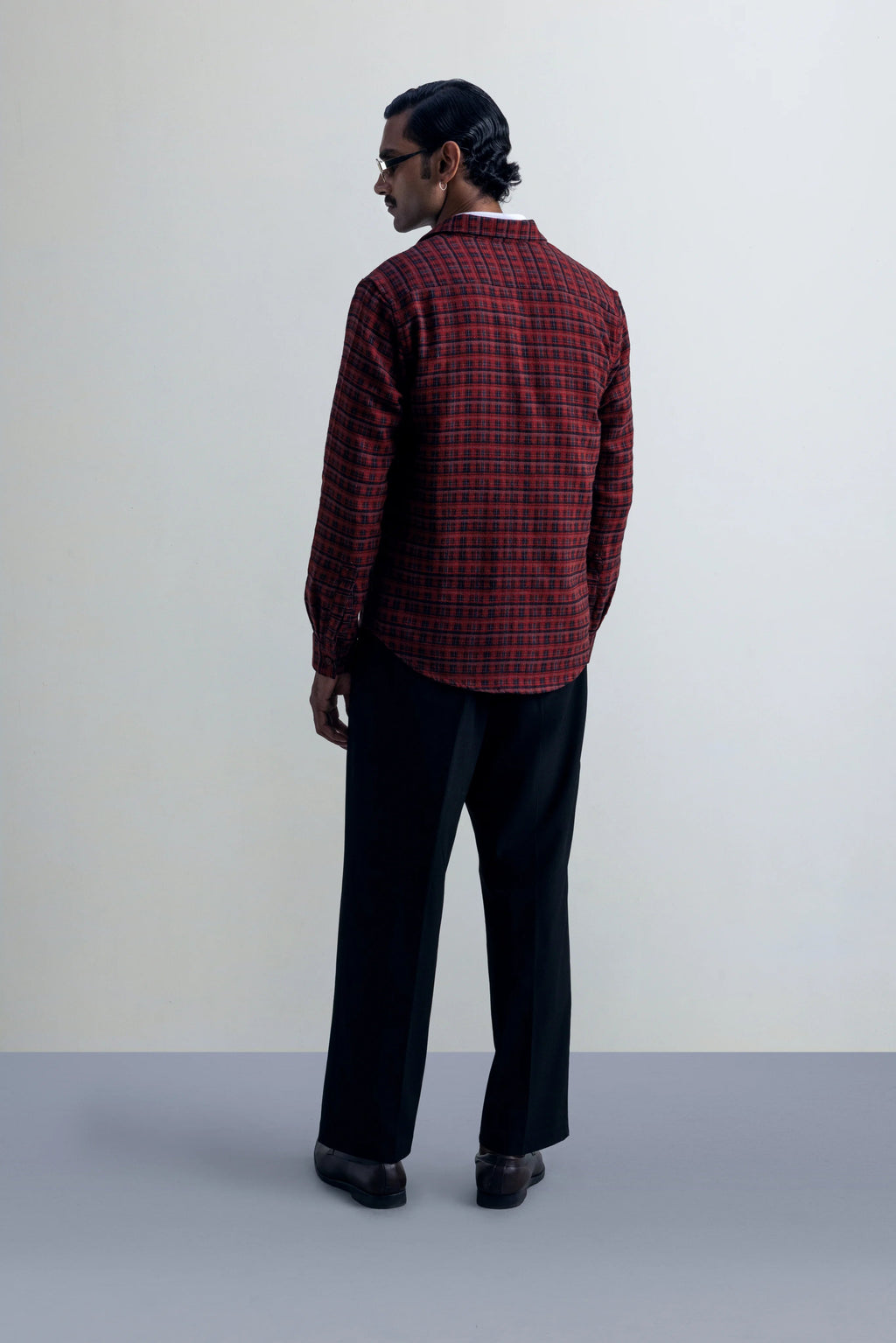 Stilltide Red Clay Casual Shirt - model_poseposition_of_shirtporduct_type