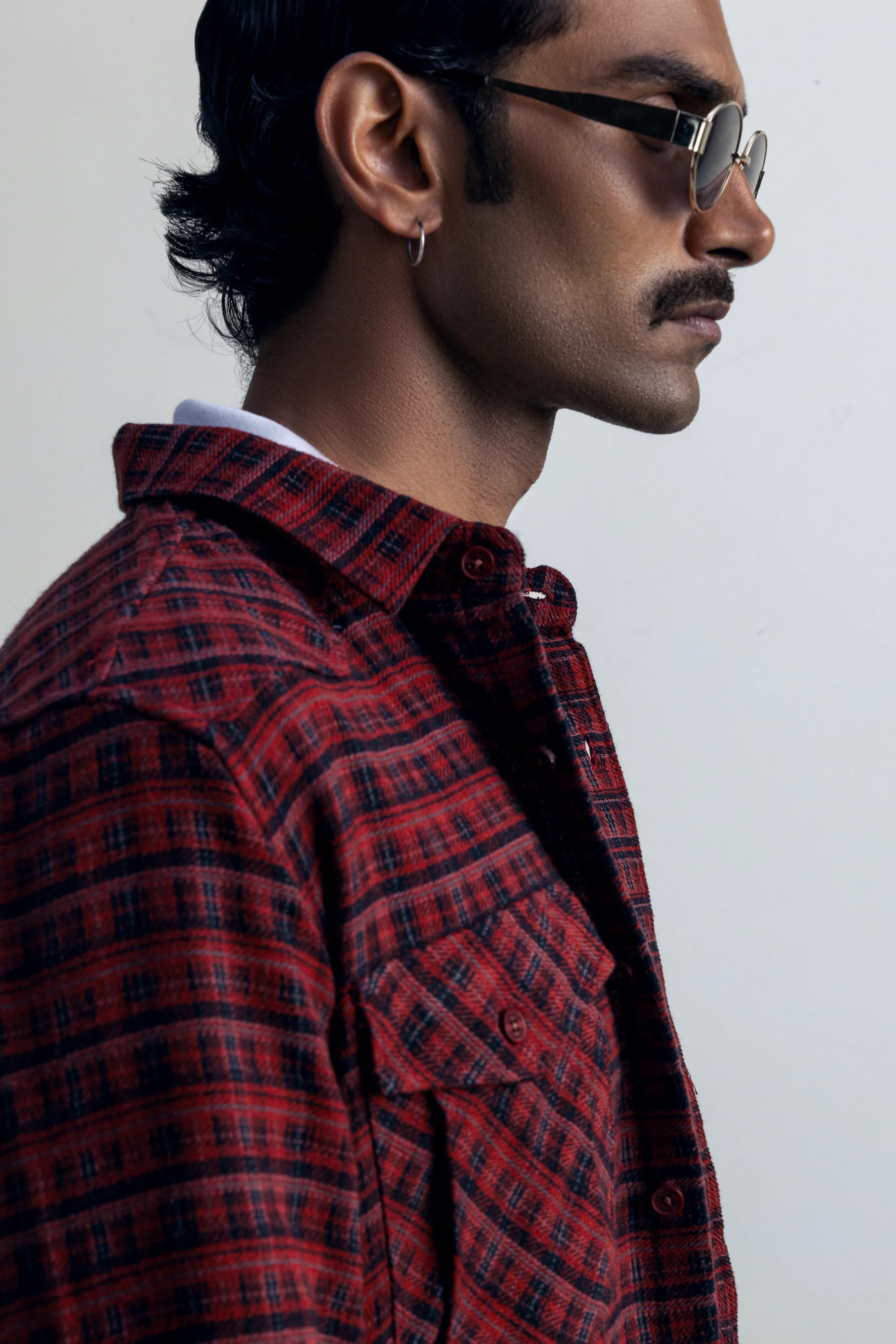 Stilltide Red Clay Casual Shirt - model_poseposition_of_shirtporduct_type