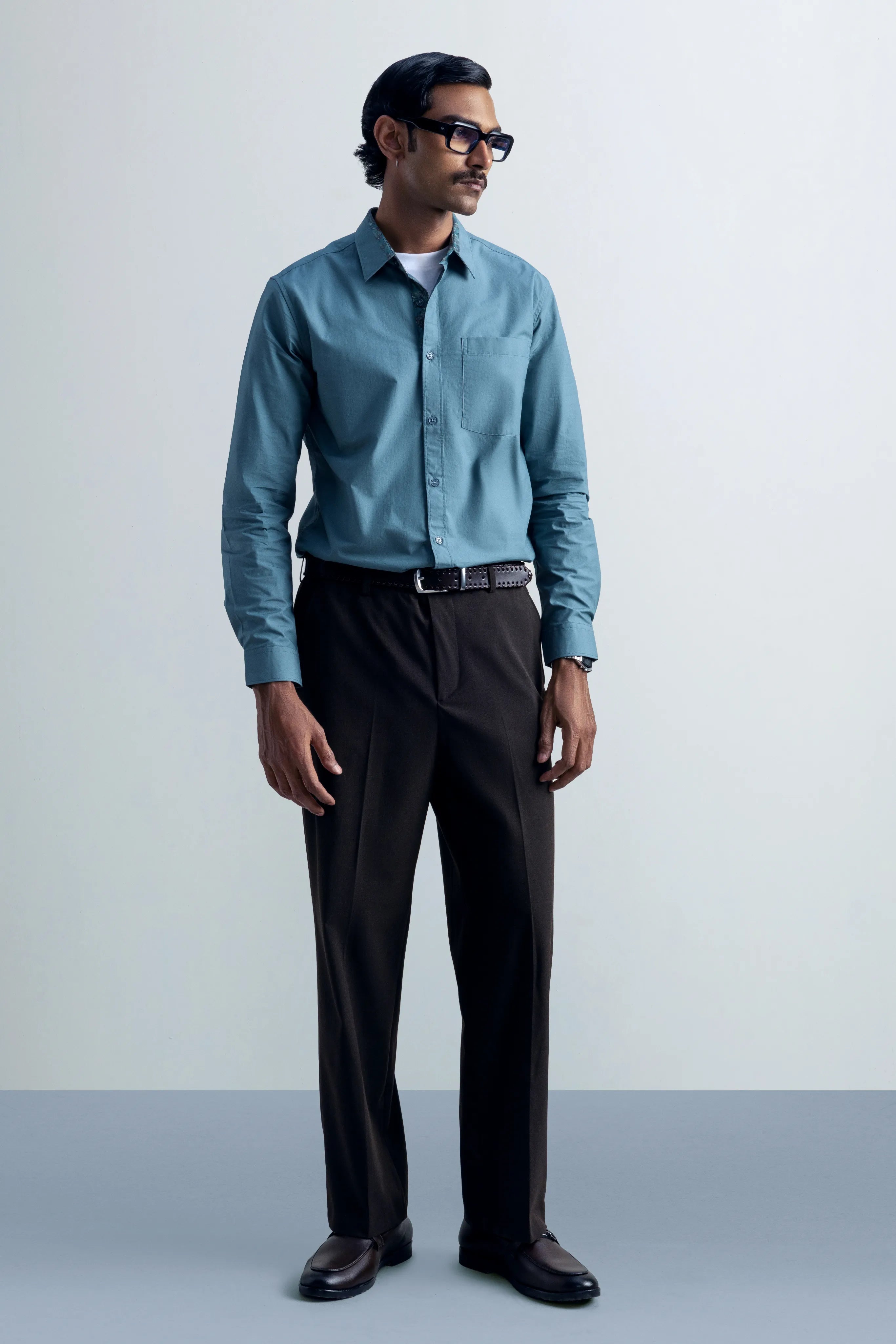 Stillwater Oil Blue Shirt - model_poseposition_of_shirtporduct_type