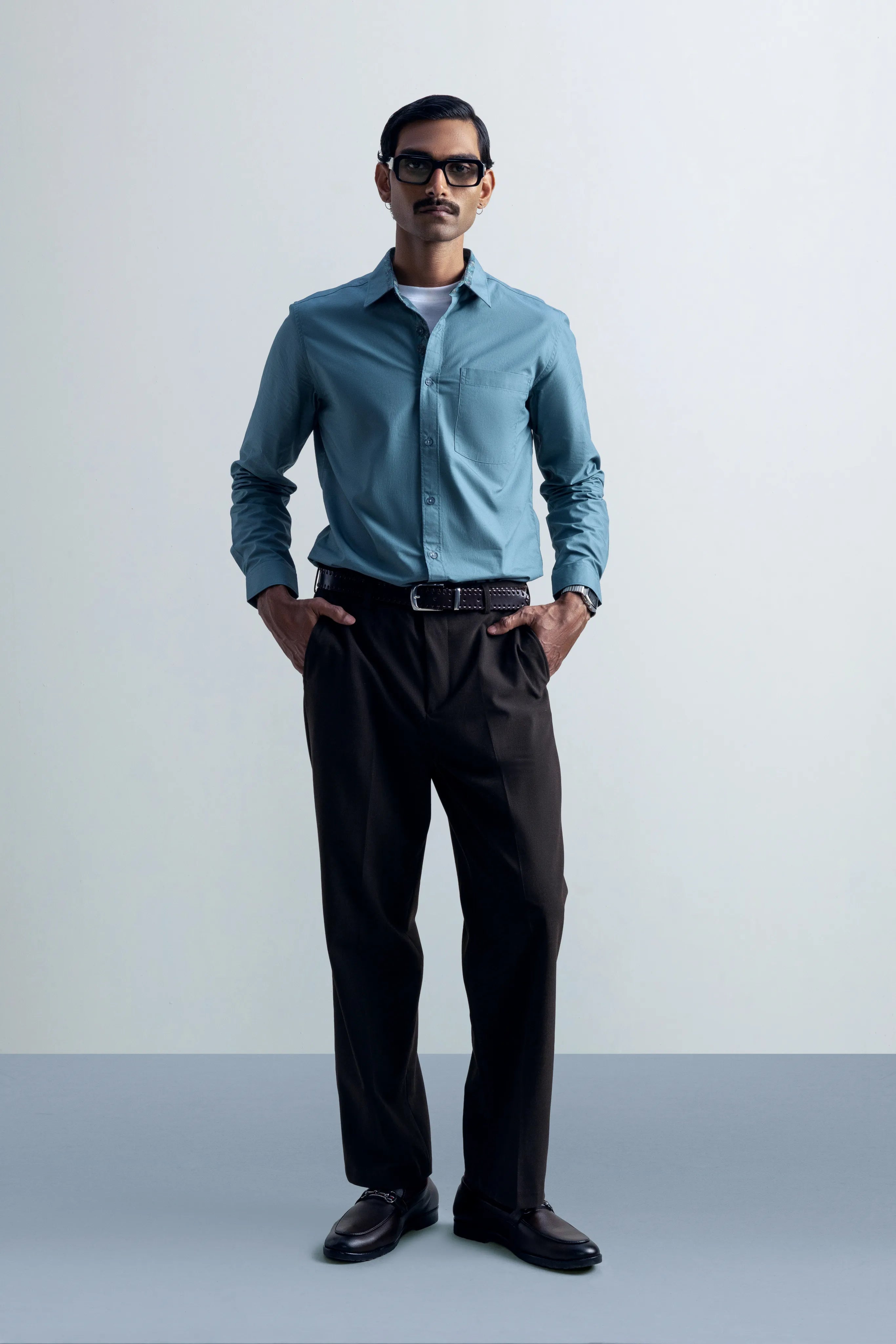 Stillwater Oil Blue Shirt - model_poseposition_of_shirtporduct_type