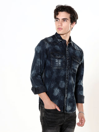 Storm Indigo Washed Denim for men - model_poseposition_of_shirtporduct_type