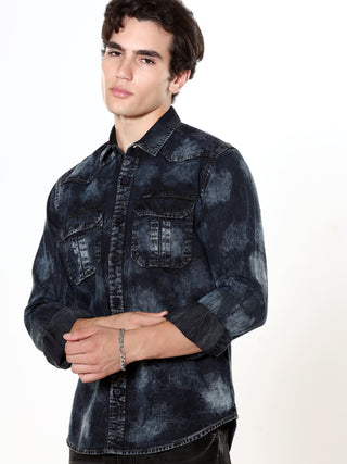 Storm Indigo Washed Denim for men - model_poseposition_of_shirtporduct_type