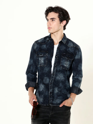 Storm Indigo Washed Denim for men - model_poseposition_of_shirtporduct_type