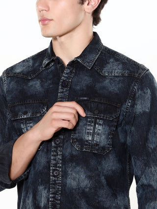 Storm Indigo Washed Denim for men - model_poseposition_of_shirtporduct_type