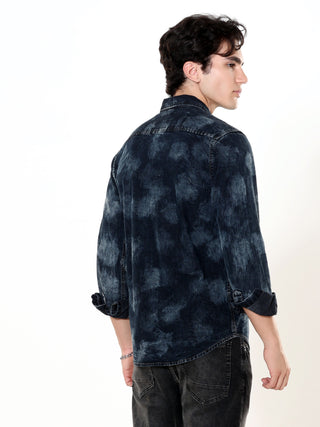 Storm Indigo Washed Denim for men - model_poseposition_of_shirtporduct_type