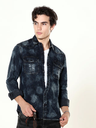 Storm Indigo Washed Denim for men - model_poseposition_of_shirtporduct_type