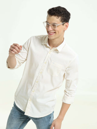 Sunlit Yellow Stripe Classic - model_poseposition_of_shirtporduct_type