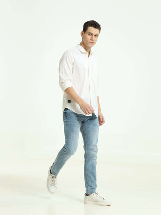 Sunlit Yellow Stripe Classic - model_poseposition_of_shirtporduct_type