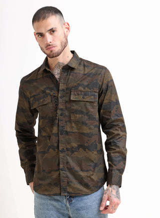 Tactical Earth Brown Camo Shirt - model_poseposition_of_shirtporduct_type