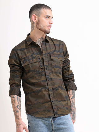 Tactical Earth Brown Camo Shirt - model_poseposition_of_shirtporduct_type