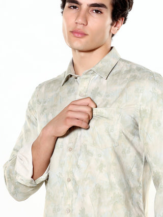 Titanite Meadow Beige Printed Shirt - model_poseposition_of_shirtporduct_type