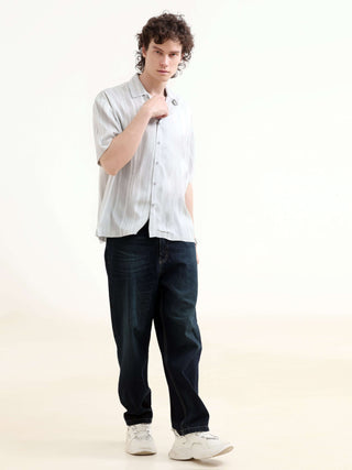 Tonal light gray lightweight oversized shirt - model_poseposition_of_shirtporduct_type