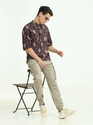 Vintage Merlot Wine Drop Shoulder Kurta - model_poseposition_of_shirtporduct_type