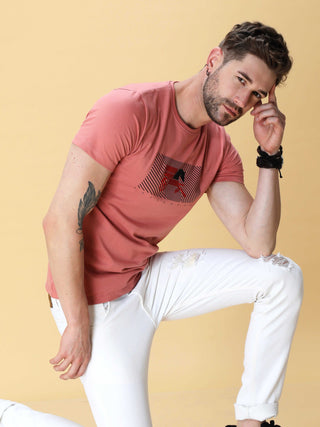 Coral Crew Neck T-Shirt shop online at Estilocus. This pure cotton printed T-shirt is a stylish go-to for laidback days. Cut in a comfy regular fit. • 100% Cotton knitted interlock 190GSM• Bio washed fabric• Round neck T-shirt • Half sleeve • Suits to wea