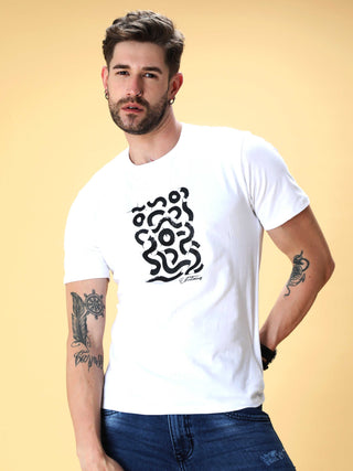 White Crew Neck T-Shirt shop online at Estilocus. This pure cotton printed T-shirt is a stylish go-to for laidback days. Cut in a comfy regular fit. • 100% Cotton knitted interlock 190GSM• Bio washed fabric• Round neck T-shirt • Half sleeve • Suits to wea