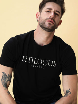 Midnight Black Crew Neck T-Shirt shop online at Estilocus. This pure cotton printed T-shirt is a stylish go-to for laidback days. Cut in a comfy regular fit. • 100% Cotton knitted interlock 190GSM• Bio washed fabric• Round neck T-shirt • Half sleeve • Sui