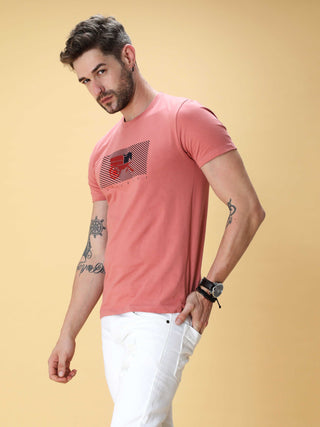 Coral Crew Neck T-Shirt shop online at Estilocus. This pure cotton printed T-shirt is a stylish go-to for laidback days. Cut in a comfy regular fit. • 100% Cotton knitted interlock 190GSM• Bio washed fabric• Round neck T-shirt • Half sleeve • Suits to wea