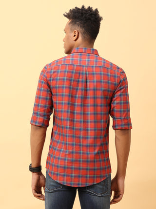 Crimson Red Checks Casual Full sleeve shirt | Men's Shirt shop online at Estilocus. Buy Crimson Red Checks Casual Full Sleeve shirts in different sizes online. Shop For Men with a wide range of latest collections Only at Estilocus. *Free Shipping * COD *