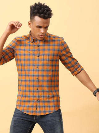 Tangerine Check Casual Full sleeve shirt | Men's Shirt shop online at Estilocus. Buy Tangerine Check Casual Full Sleeve shirts in different sizes online. Shop For Men with a wide range of latest collections Only at Estilocus. *Free Shipping * COD * Easy r