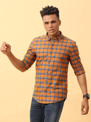 Tangerine Check Casual Full sleeve shirt | Men's Shirt shop online at Estilocus. Buy Tangerine Check Casual Full Sleeve shirts in different sizes online. Shop For Men with a wide range of latest collections Only at Estilocus. *Free Shipping * COD * Easy r