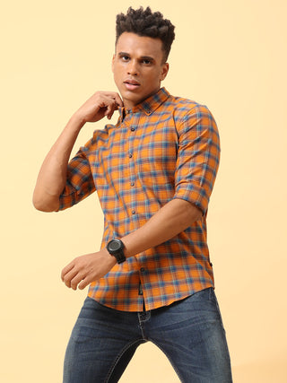 Tangerine Check Casual Full sleeve shirt | Men's Shirt shop online at Estilocus. Buy Tangerine Check Casual Full Sleeve shirts in different sizes online. Shop For Men with a wide range of latest collections Only at Estilocus. *Free Shipping * COD * Easy r