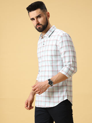 Light Green Reck And Nvy Checks Shirt shop online at Estilocus. DETAILS & CARE This pure cotton Checked shirt is a stylish go-to for laidback days. Cut in a comfy regular fit, with a classic button-down front and chest pocket. 100% premium cotton full sle