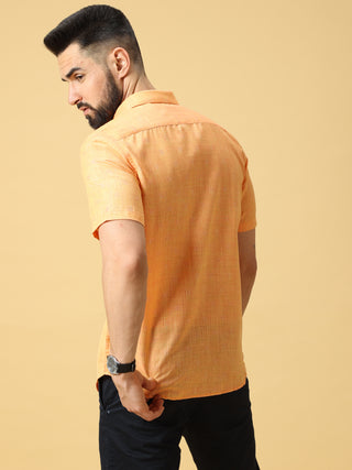 Orange Jacquard Shirt shop online at Estilocus. DETAILS & CARE This pure cotton Solid shirt is a stylish go-to for laidback days. Cut in a comfy regular fit, with a classic button-down front and chest pocket. 100% premium cotton full sleeve Solid Solid sl