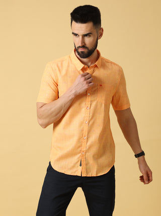 Orange Jacquard Shirt shop online at Estilocus. DETAILS & CARE This pure cotton Solid shirt is a stylish go-to for laidback days. Cut in a comfy regular fit, with a classic button-down front and chest pocket. 100% premium cotton full sleeve Solid Solid sl