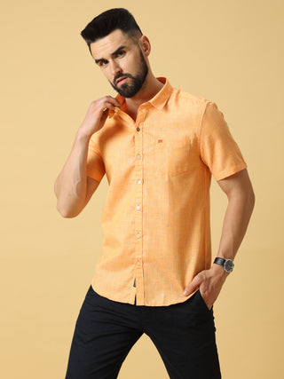 Orange Jacquard Shirt shop online at Estilocus. DETAILS & CARE This pure cotton Solid shirt is a stylish go-to for laidback days. Cut in a comfy regular fit, with a classic button-down front and chest pocket. 100% premium cotton full sleeve Solid Solid sl