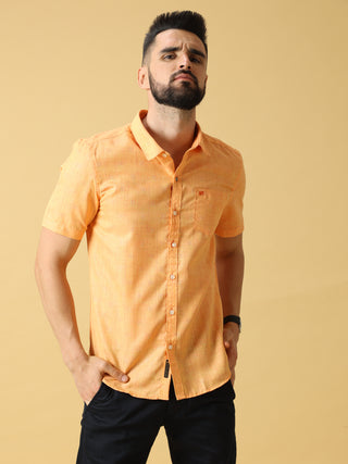 Orange Jacquard Shirt shop online at Estilocus. DETAILS & CARE This pure cotton Solid shirt is a stylish go-to for laidback days. Cut in a comfy regular fit, with a classic button-down front and chest pocket. 100% premium cotton full sleeve Solid Solid sl