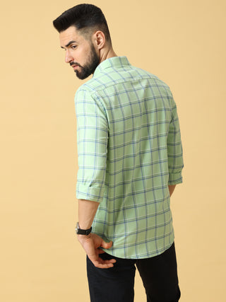 Green Navy /Grey Check Shirt shop online at Estilocus. 100% PREMIUM COTTON FULL SLEEVE CHECKED SLIM SHIRT CUTAWAY COLLAR MACHINE WASH CARE SUITABLE TO WEAR WITH ALL TYPE OF BOTTOMS