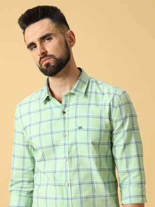 Green Navy /Grey Check Shirt shop online at Estilocus. 100% PREMIUM COTTON FULL SLEEVE CHECKED SLIM SHIRT CUTAWAY COLLAR MACHINE WASH CARE SUITABLE TO WEAR WITH ALL TYPE OF BOTTOMS