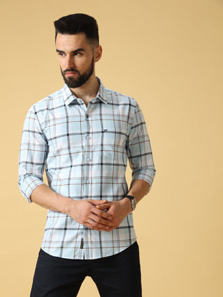 Sea Blue Red White Checks Shirt shop online at Estilocus. DETAILS & CARE This pure cotton Checked shirt is a stylish go-to for laidback days. Cut in a comfy regular fit, with a classic button-down front and chest pocket. 100% premium cotton full sleeve Ch