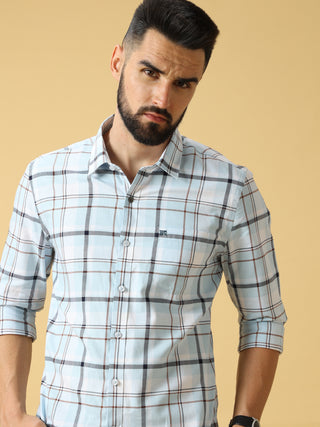 Sea Blue Red White Checks Shirt shop online at Estilocus. DETAILS & CARE This pure cotton Checked shirt is a stylish go-to for laidback days. Cut in a comfy regular fit, with a classic button-down front and chest pocket. 100% premium cotton full sleeve Ch