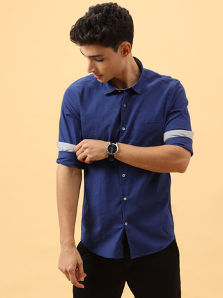 Lapis Blue Semi Casual Full sleeve shirt | Men's Shirt shop online at Estilocus. Buy Lapis Blue Semi Casual Full Sleeve shirts in different sizes online. Shop For Men with a wide range of latest collections Only at Estilocus. *Free Shipping * COD * Easy r