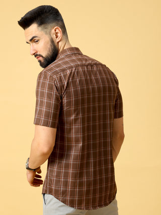 Brown Light Grey Red Check Shirt shop online at Estilocus. DETAILS & CARE This pure cotton Checked shirt is a stylish go-to for laidback days. Cut in a comfy regular fit, with a classic button-down front and chest pocket. 100% premium cotton full sleeve C