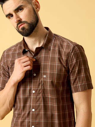 Brown Light Grey Red Check Shirt shop online at Estilocus. DETAILS & CARE This pure cotton Checked shirt is a stylish go-to for laidback days. Cut in a comfy regular fit, with a classic button-down front and chest pocket. 100% premium cotton full sleeve C