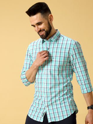 Blue Black Check Full Sleeve Shirt shop online at Estilocus. DETAILS & CARE This pure cotton Checked shirt is a stylish go-to for laidback days. Cut in a comfy regular fit, with a classic button-down front and chest pocket. 100% premium cotton full sleeve