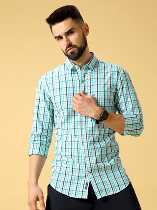 Blue Black Check Full Sleeve Shirt shop online at Estilocus. DETAILS & CARE This pure cotton Checked shirt is a stylish go-to for laidback days. Cut in a comfy regular fit, with a classic button-down front and chest pocket. 100% premium cotton full sleeve