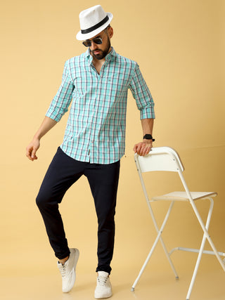 Blue Black Check Full Sleeve Shirt shop online at Estilocus. DETAILS & CARE This pure cotton Checked shirt is a stylish go-to for laidback days. Cut in a comfy regular fit, with a classic button-down front and chest pocket. 100% premium cotton full sleeve