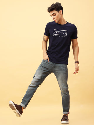 Detect Navy Blue Crewneck T-Shirt | Mens Wear shop online at Estilocus. Buy Detect Navy Blue Crewneck T-Shirt in different sizes and colors online. Shop For Mens Wear with a wide range of Brand New Collections in latest styles only at ESTILOCUS. *Free Shi