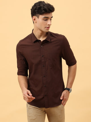 Hickory Brown Semi Casual Full sleeve shirt | Men's Shirt | Best Prices | Estilocus shop online at Estilocus. Buy Hickory Brown Semi Casual Full Sleeve shirts in different sizes online. Shop For Men with a wide range of latest collections Only at Estilocu