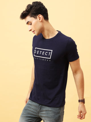 Detect Navy Blue Crewneck T-Shirt | Mens Wear shop online at Estilocus. Buy Detect Navy Blue Crewneck T-Shirt in different sizes and colors online. Shop For Mens Wear with a wide range of Brand New Collections in latest styles only at ESTILOCUS. *Free Shi