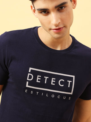 Detect Navy Blue Crewneck T-Shirt | Mens Wear shop online at Estilocus. Buy Detect Navy Blue Crewneck T-Shirt in different sizes and colors online. Shop For Mens Wear with a wide range of Brand New Collections in latest styles only at ESTILOCUS. *Free Shi