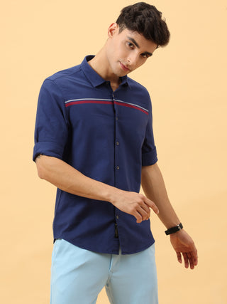 Navy Stripe Semi Casual Full sleeve shirt | Men's Shirt shop online at Estilocus. Buy Navy Stripe Semi Casual Full Sleeve shirts in different sizes online. Shop For Men with a wide range of latest collections Only at Estilocus. *Free Shipping * COD * Easy