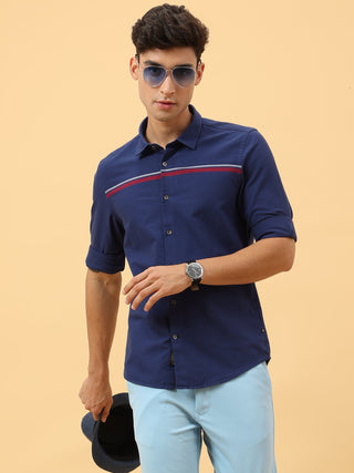 Navy Stripe Semi Casual Full sleeve shirt | Men's Shirt shop online at Estilocus. Buy Navy Stripe Semi Casual Full Sleeve shirts in different sizes online. Shop For Men with a wide range of latest collections Only at Estilocus. *Free Shipping * COD * Easy