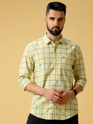 Yellow Navy And Grey Check Shirt shop online at Estilocus. DETAILS & CARE This pure cotton Checked shirt is a stylish go-to for laidback days. Cut in a comfy regular fit, with a classic button-down front and chest pocket. 100% premium cotton full sleeve C