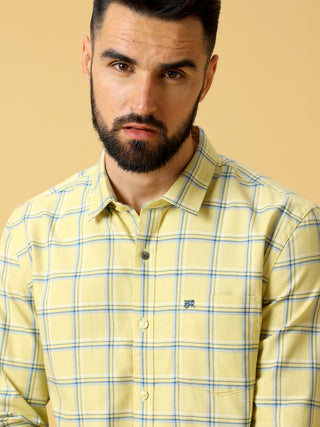 Yellow Navy And Grey Check Shirt shop online at Estilocus. DETAILS & CARE This pure cotton Checked shirt is a stylish go-to for laidback days. Cut in a comfy regular fit, with a classic button-down front and chest pocket. 100% premium cotton full sleeve C